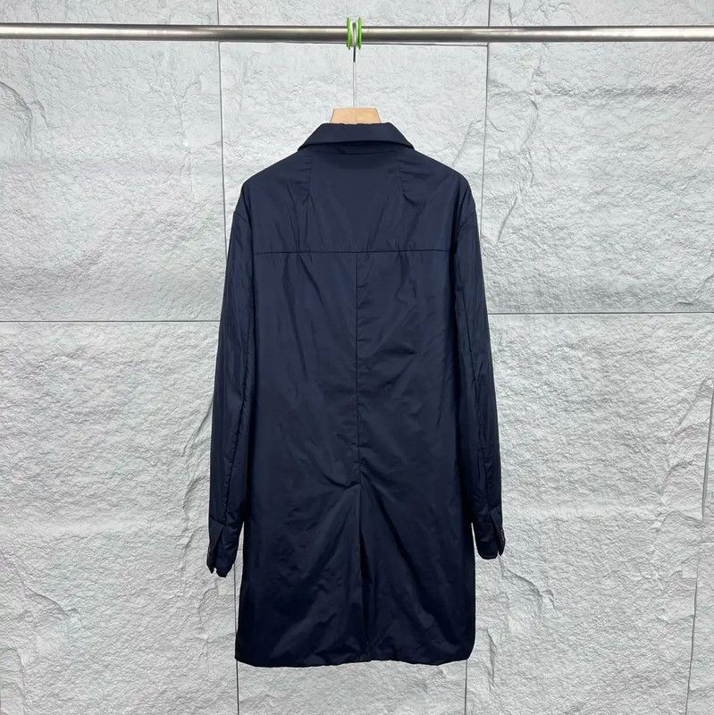 Prada Prada Men's Navy Cotton Overcoat Size US M / EU 48-50 / 2 - 2 Thumbnail