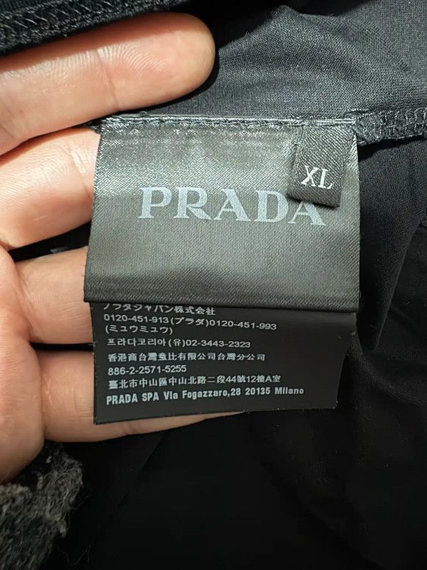 Prada Prada Black Silk Embroidered Logo Men's Polo Size US XL / EU 56 / 4 - 5 Thumbnail