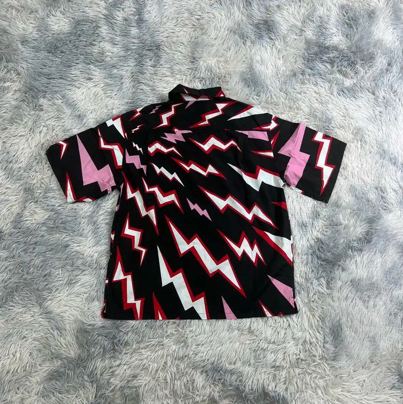 Prada Prada Black Lightning Short Sleeve Shirt Size US M / EU 48-50 / 2 - 2 Thumbnail