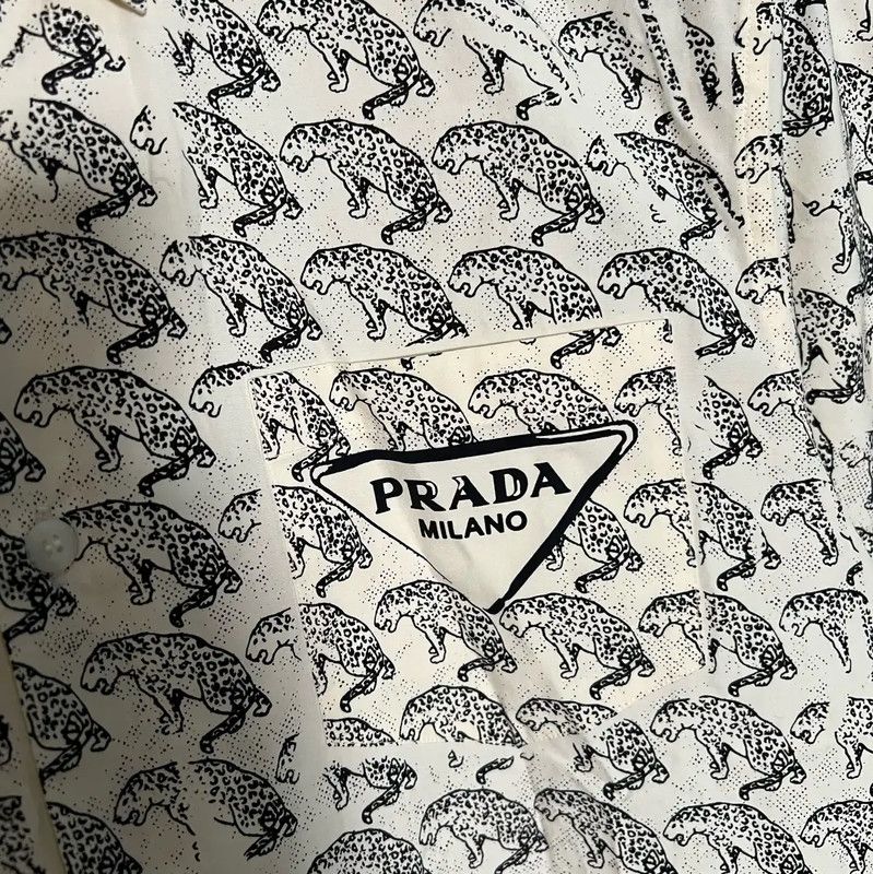 Prada Prada Short Sleeve Cotton T-Shirt for Men Size US L / EU 52-54 / 3 - 3 Thumbnail