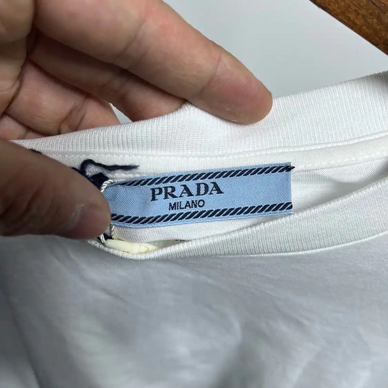 Prada Prada Men's White Cotton T-Shirt Size US S / EU 44-46 / 1 - 3 Thumbnail