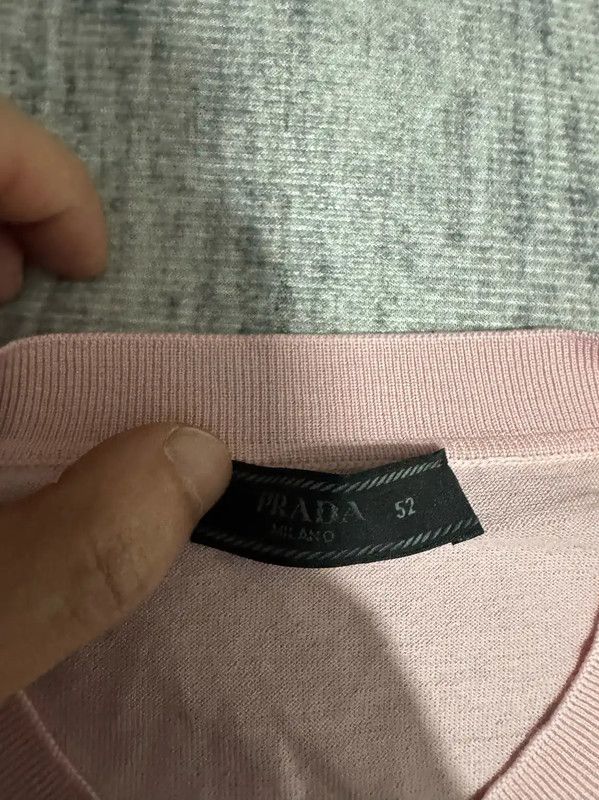Prada Prada Pink Wool Logo Knitted Men's Sweater Size US L / EU 52-54 / 3 - 4 Thumbnail