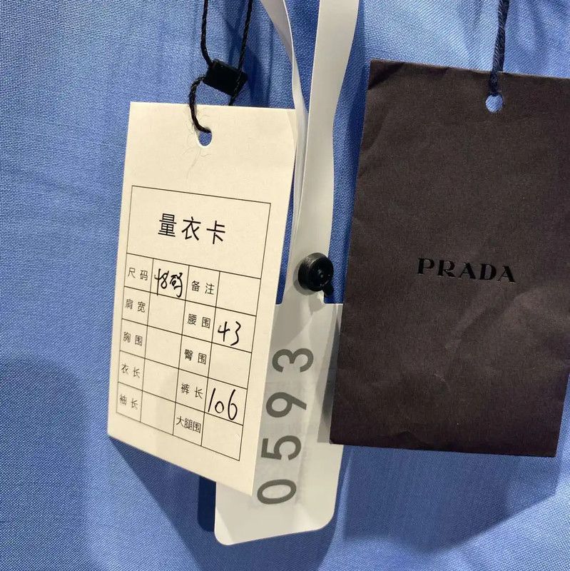 Prada Prada Blue Cotton Casual Pants for Men Size US 30 / EU 46 - 4 Thumbnail
