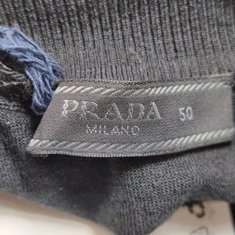 Prada Prada Black Wool Logo Knit Pullover for Men Size US L / EU 52-54 / 3 - 4 Thumbnail