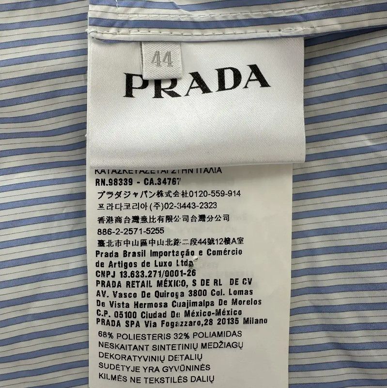 Prada Prada Light Blue Men’s Shirt Size US S / EU 44-46 / 1 - 5 Thumbnail