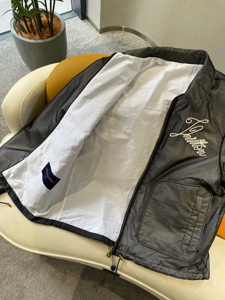 Louis Vuitton LV 2024 Embroidered Logo Gray Jacket - dmc Size US XL / EU 56 / 4 - 3 Thumbnail