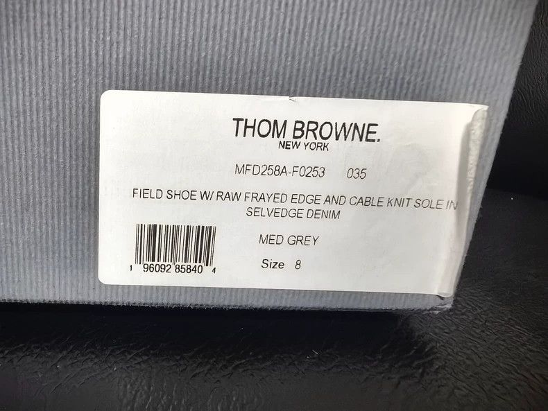 Thom Browne THOM BROWNE Men's Gray Lace-Up Sneakers - dmc Size US 10.5 / EU 43-44 - 9 Thumbnail