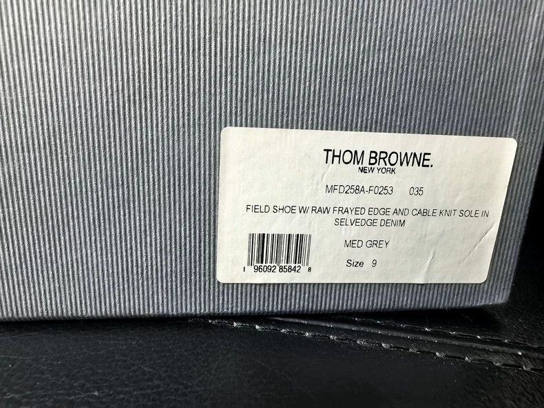 Thom Browne THOM BROWNE Men's Gray Lace-Up Sneakers - dmc Size US 10.5 / EU 43-44 - 8 Thumbnail