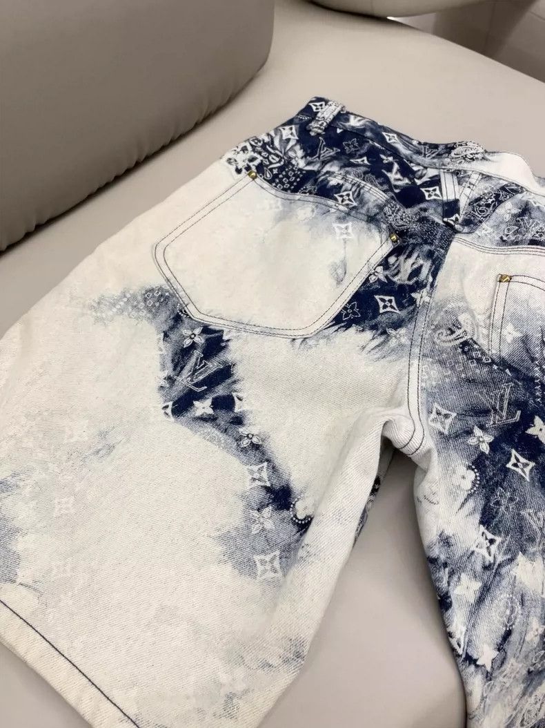 Louis Vuitton LV Blue White Tie-Dye Shorts - dmc Size US 29 - 5 Thumbnail