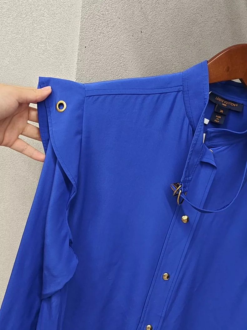 Louis Vuitton LV Klein Blue Long Sleeve Shirt - dmc Size US M / EU 48-50 / 2 - 4 Thumbnail