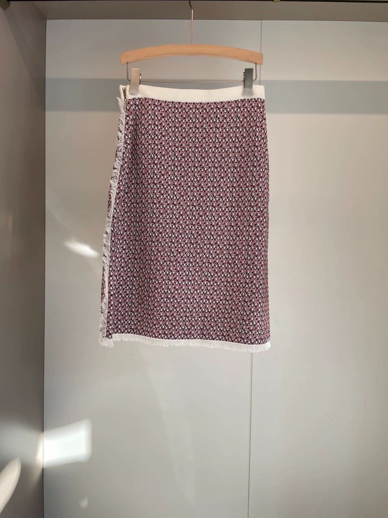 Thom Browne Thom Browne Cotton Check Skirt White - dmc Size US 31 - 2 Thumbnail