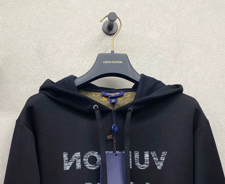 Louis Vuitton LV Black Logo Hooded Sweatshirt - dmc Size US S / EU 44-46 / 1 - 5 Thumbnail