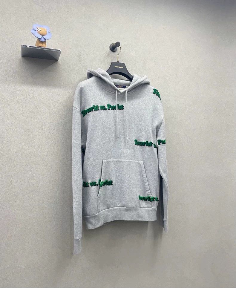 Louis Vuitton LV Gray Printed Hoodie Sweatshirt - dmc Size US L / EU 52-54 / 3 - 4 Thumbnail