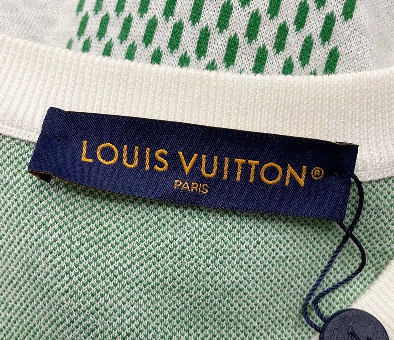 Louis Vuitton Louis Vuitton Green Checkerboard Tee - dmc Size US L / EU 52-54 / 3 - 6 Thumbnail
