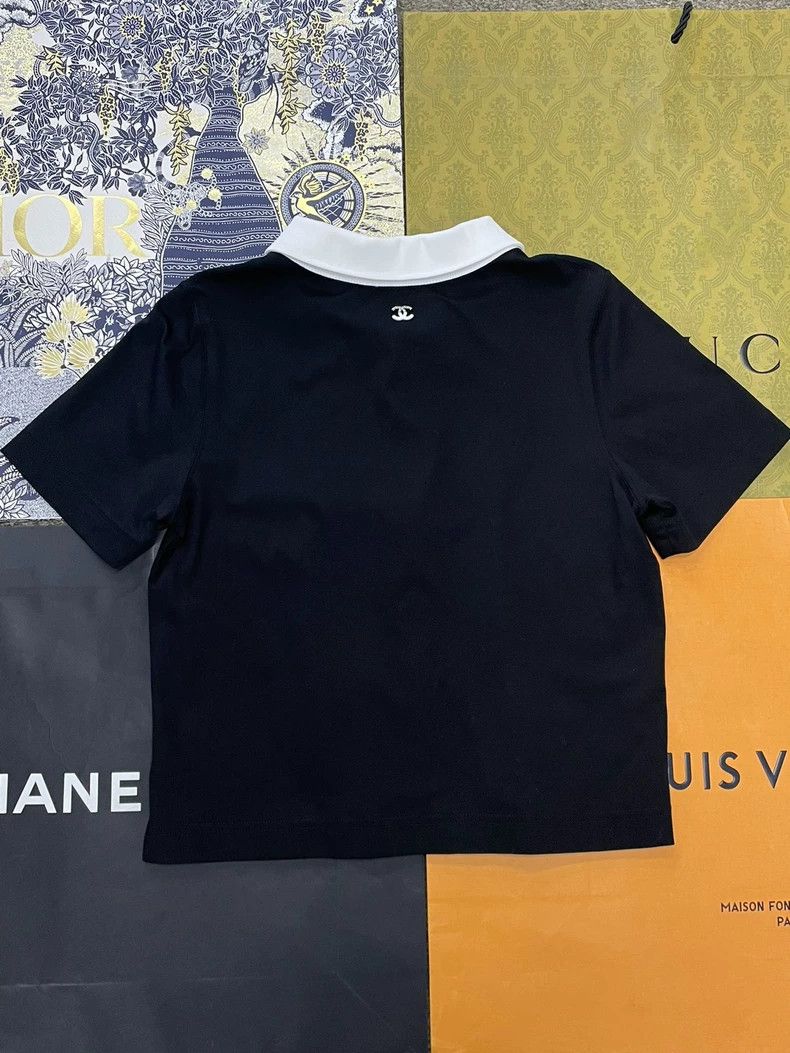 Chanel Chanel 25p Black White Collar Blouse - dmc Size US S / EU 44-46 / 1 - 3 Thumbnail