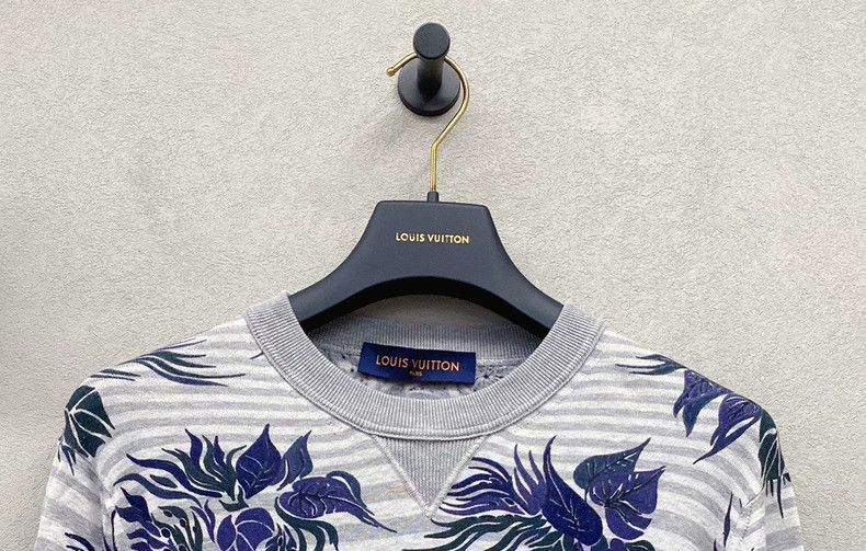 Louis Vuitton LV Gray Striped Knit Sweater S - dmc Size US S / EU 44-46 / 1 - 4 Thumbnail