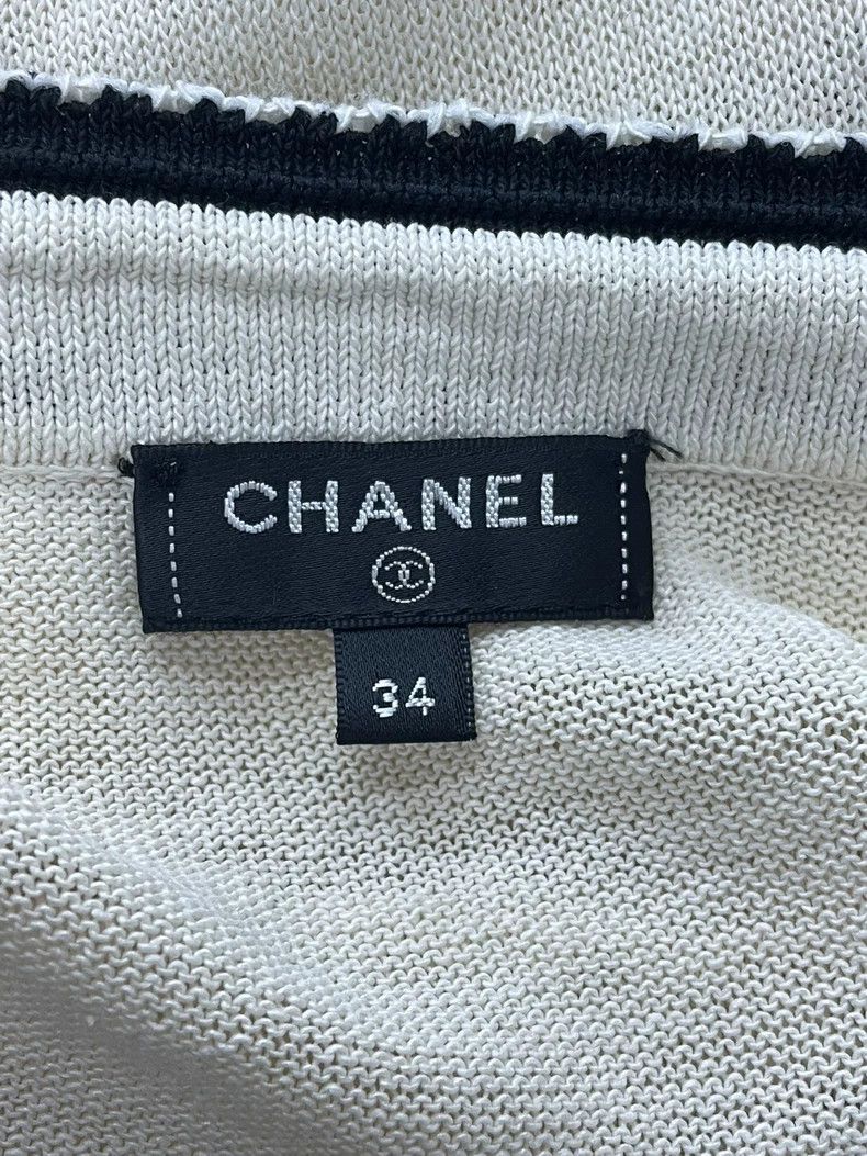 Chanel Chanel White Black Knit Dress - dmc Size US M / EU 48-50 / 2 - 4 Thumbnail