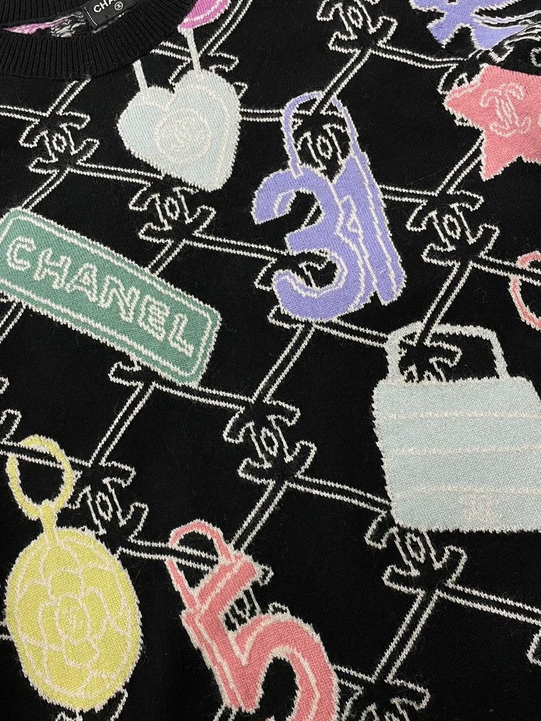 Chanel Chanel Multi-Pattern Cashmere Sweater - dmc Size US M / EU 48-50 / 2 - 2 Thumbnail