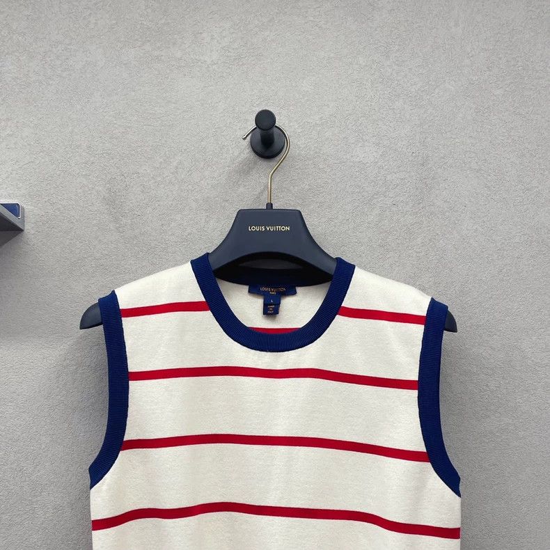 Louis Vuitton LV Navy Red Stripe Sleeveless Knit - dmc Size US L / EU 52-54 / 3 - 5 Thumbnail