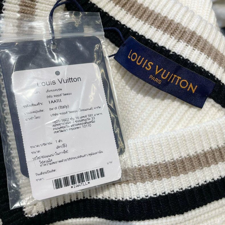 Louis Vuitton Louis Vuitton Beige V-Neck Knit Sweater - dmc Size US S / EU 44-46 / 1 - 5 Thumbnail