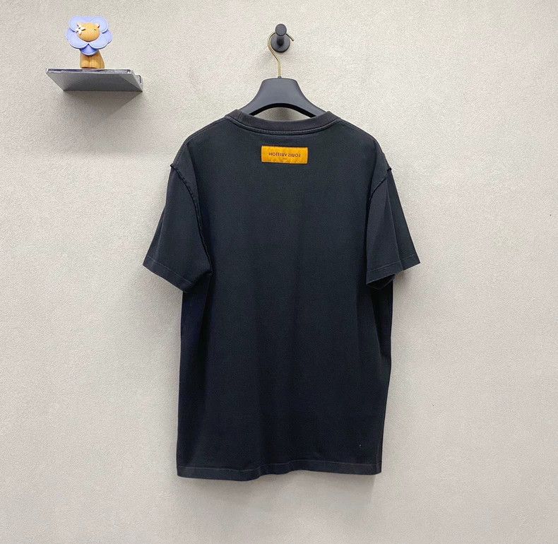 Louis Vuitton Louis Vuitton Black Embroidered T-Shirt - dmc Size US M / EU 48-50 / 2 - 3 Thumbnail