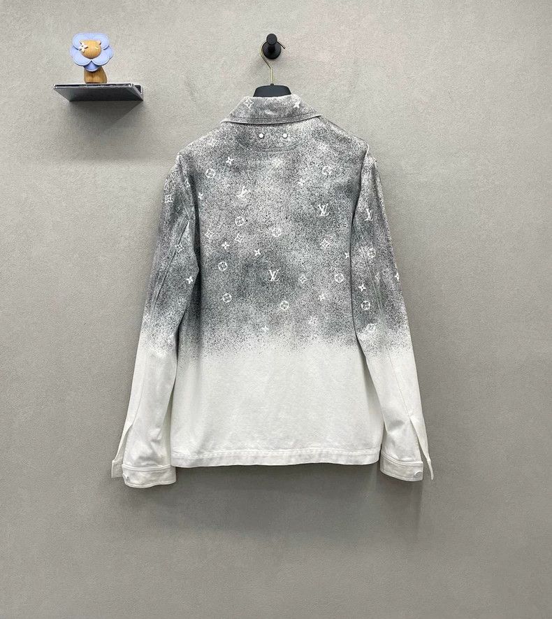 Louis Vuitton LV Gray White Star Print Denim Jacket - dmc Size US L / EU 52-54 / 3 - 2 Thumbnail