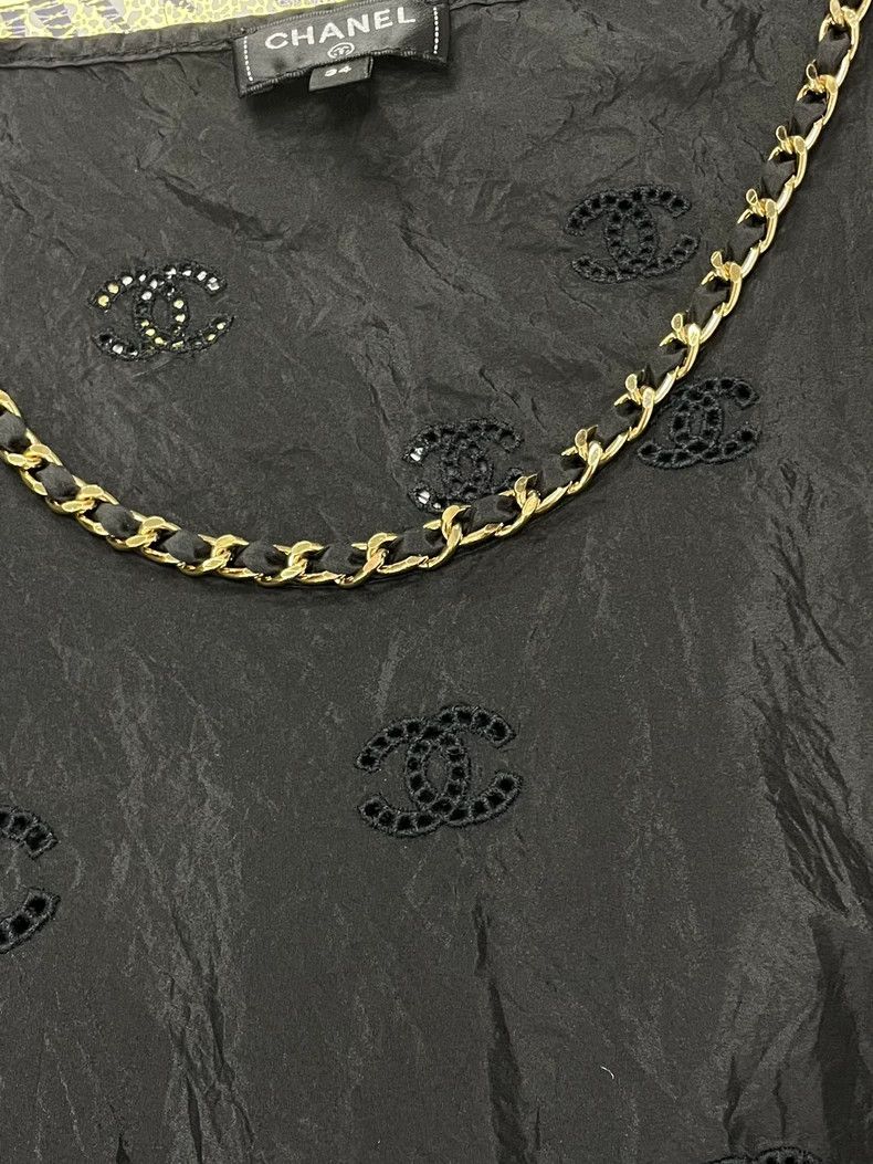 Chanel Chanel Black Cutout CC Chain Vest - dmc Size US M / EU 48-50 / 2 - 2 Thumbnail