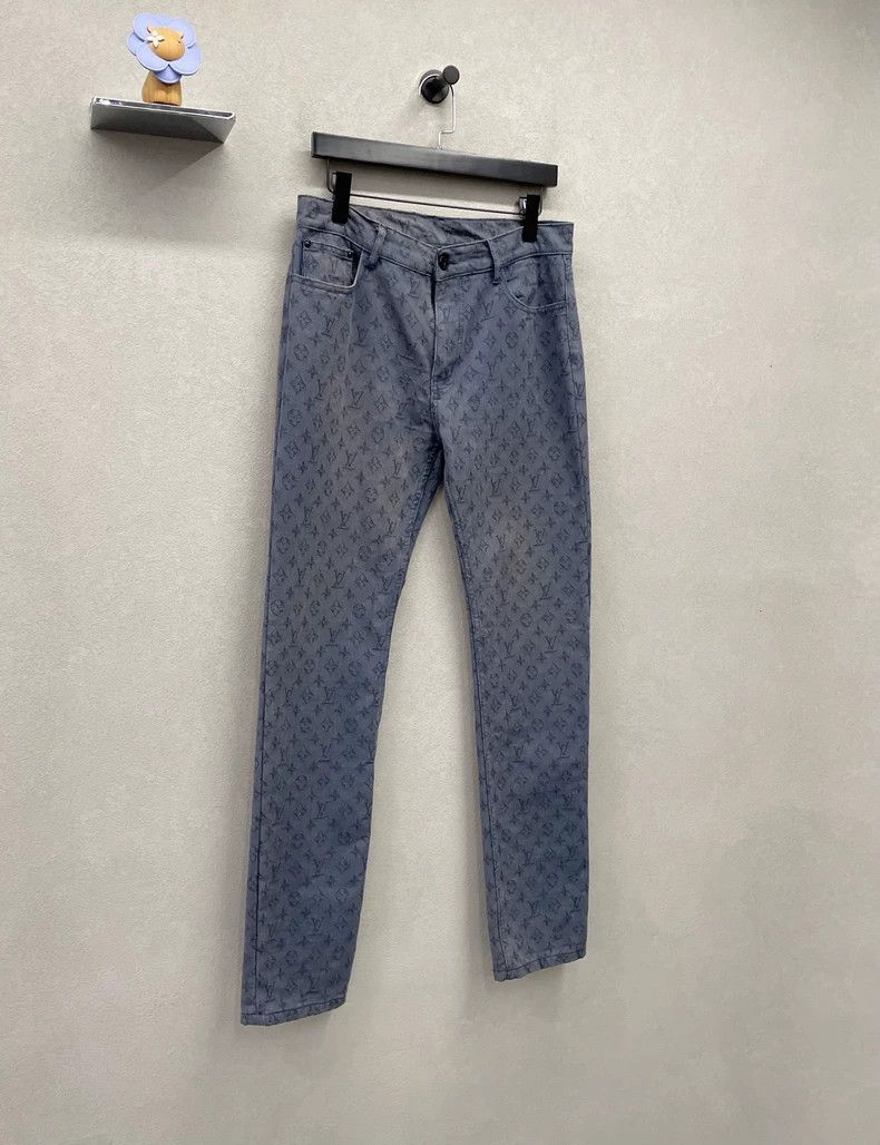 Louis Vuitton Louis Vuitton Blue Monogram Jeans - dmc Size US 30 / EU 46 - 3 Thumbnail