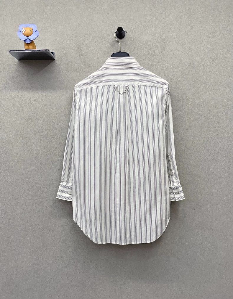 Louis Vuitton LV White & Gray Stripe Long Sleeve Shirt - dmc Size US S / EU 44-46 / 1 - 3 Thumbnail