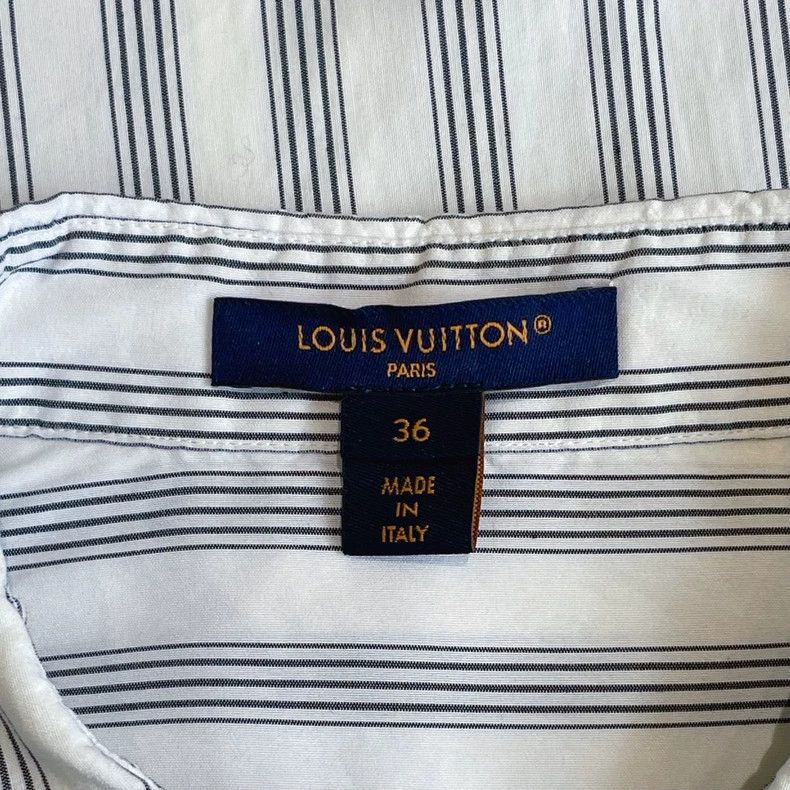 Louis Vuitton LV White & Gray Stripe Long Sleeve Shirt - dmc Size US S / EU 44-46 / 1 - 6 Thumbnail