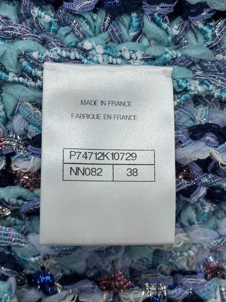 Chanel Chanel Blue Sequin Tweed Fringe Top - dmc Size US M / EU 48-50 / 2 - 5 Thumbnail