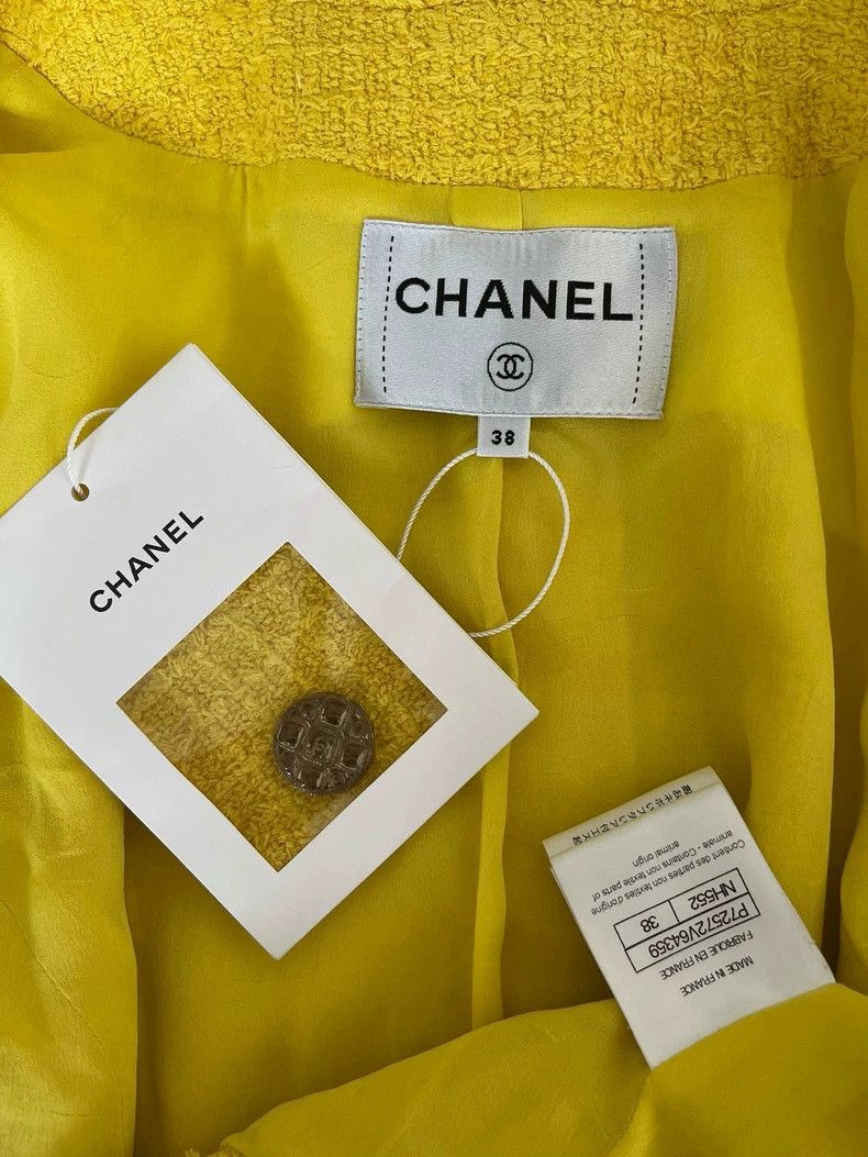 Chanel Chanel 2022 Yellow Woven Jacket FR38 - dmc Size US M / EU 48-50 / 2 - 3 Thumbnail