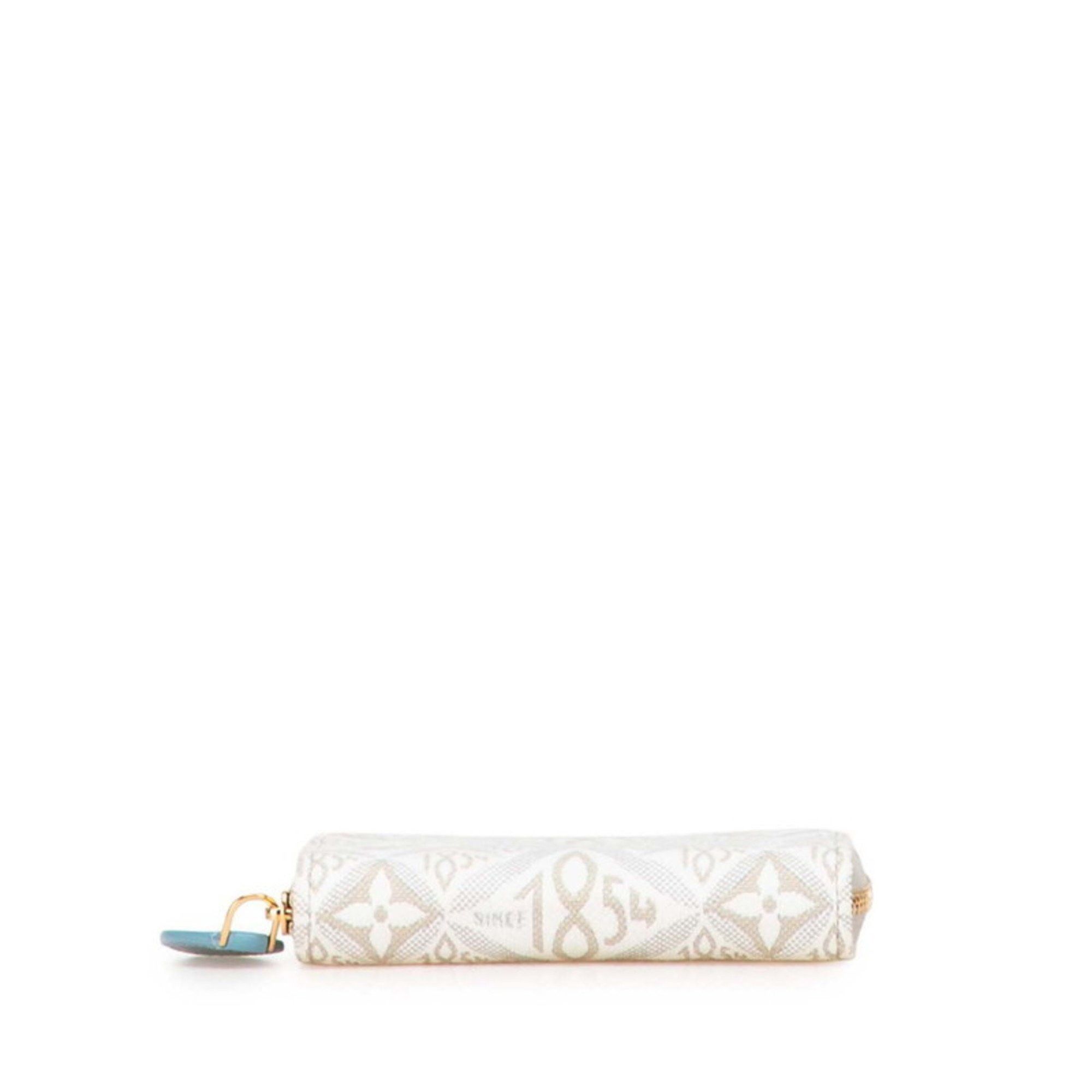 Louis Vuitton Louis Vuitton Monogram Jacquard Since1854 Zippy Coin Purse Wallet/Coin Case M69997 Beige White Canvas Leather Women's LOUIS VUITTON Size ONE SIZE - 3 Thumbnail