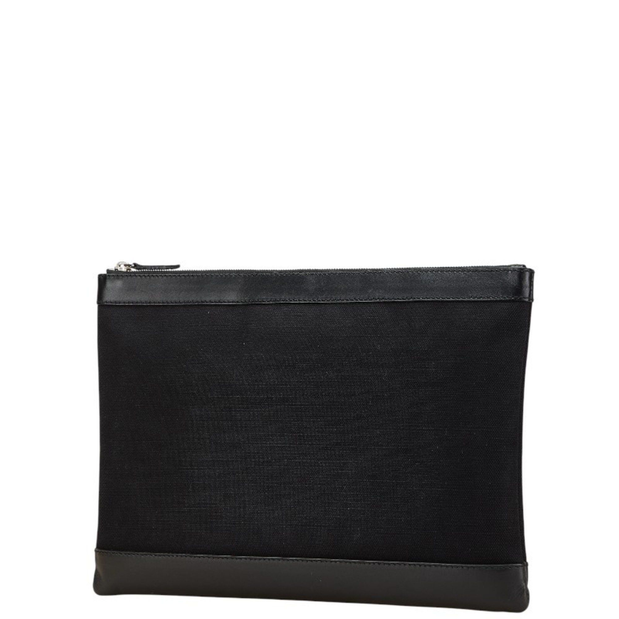 Balenciaga Balenciaga Navy Clip L Clutch Bag 373840 in Black Canvas and Leather for Women Size ONE SIZE - 2 Thumbnail