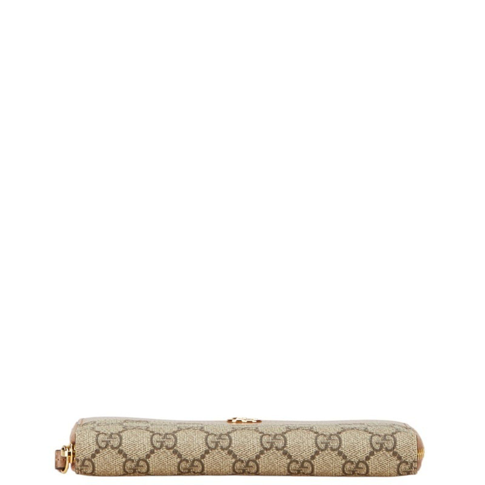 Gucci Gucci GG Marmont Zip-Around Long Wallet 456117 Beige Leather Women's GUCCI Size ONE SIZE - 3 Thumbnail