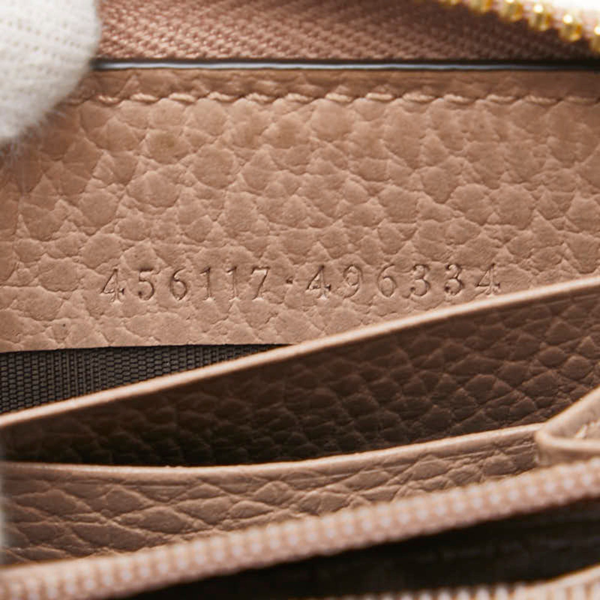 Gucci Gucci GG Marmont Zip-Around Long Wallet 456117 Beige Leather Women's GUCCI Size ONE SIZE - 9 Thumbnail