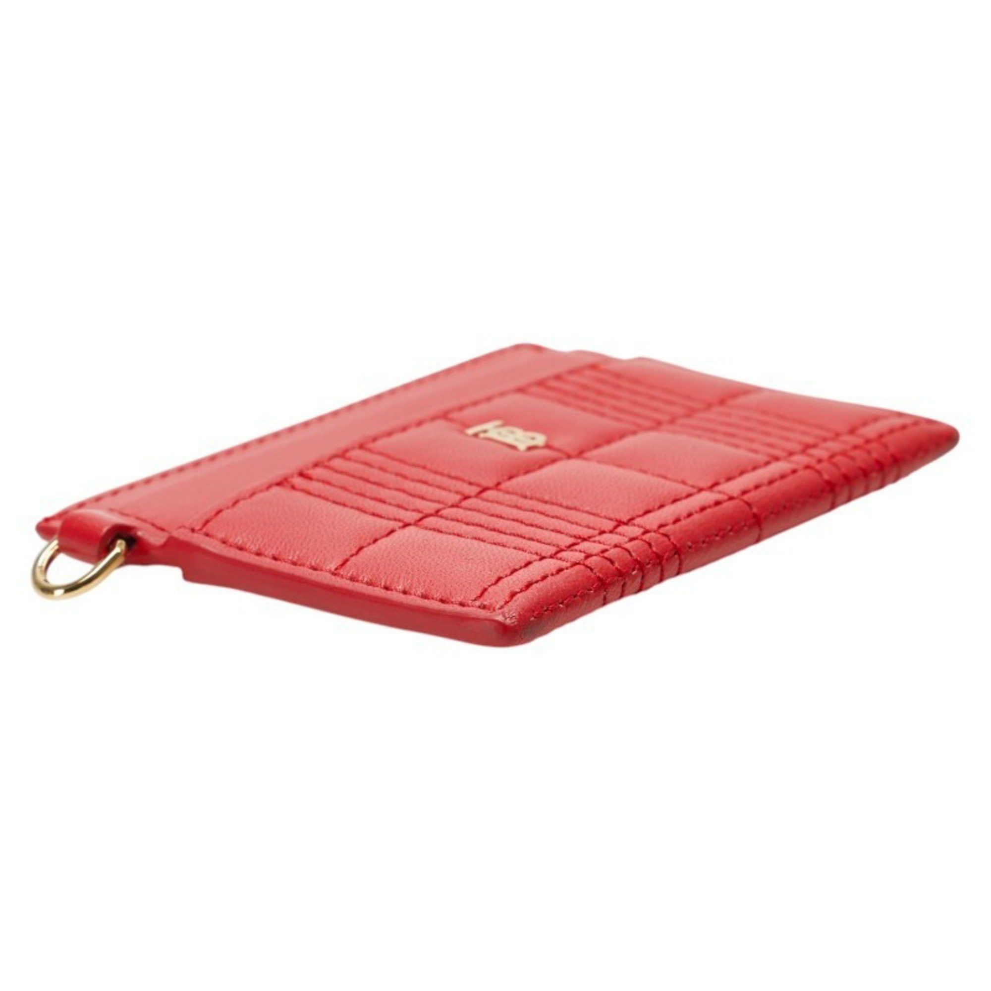 Burberry Burberry TB Monogram Quilted Business Card Case in Red and Gold Leather for Women Size ONE SIZE - 5 Thumbnail