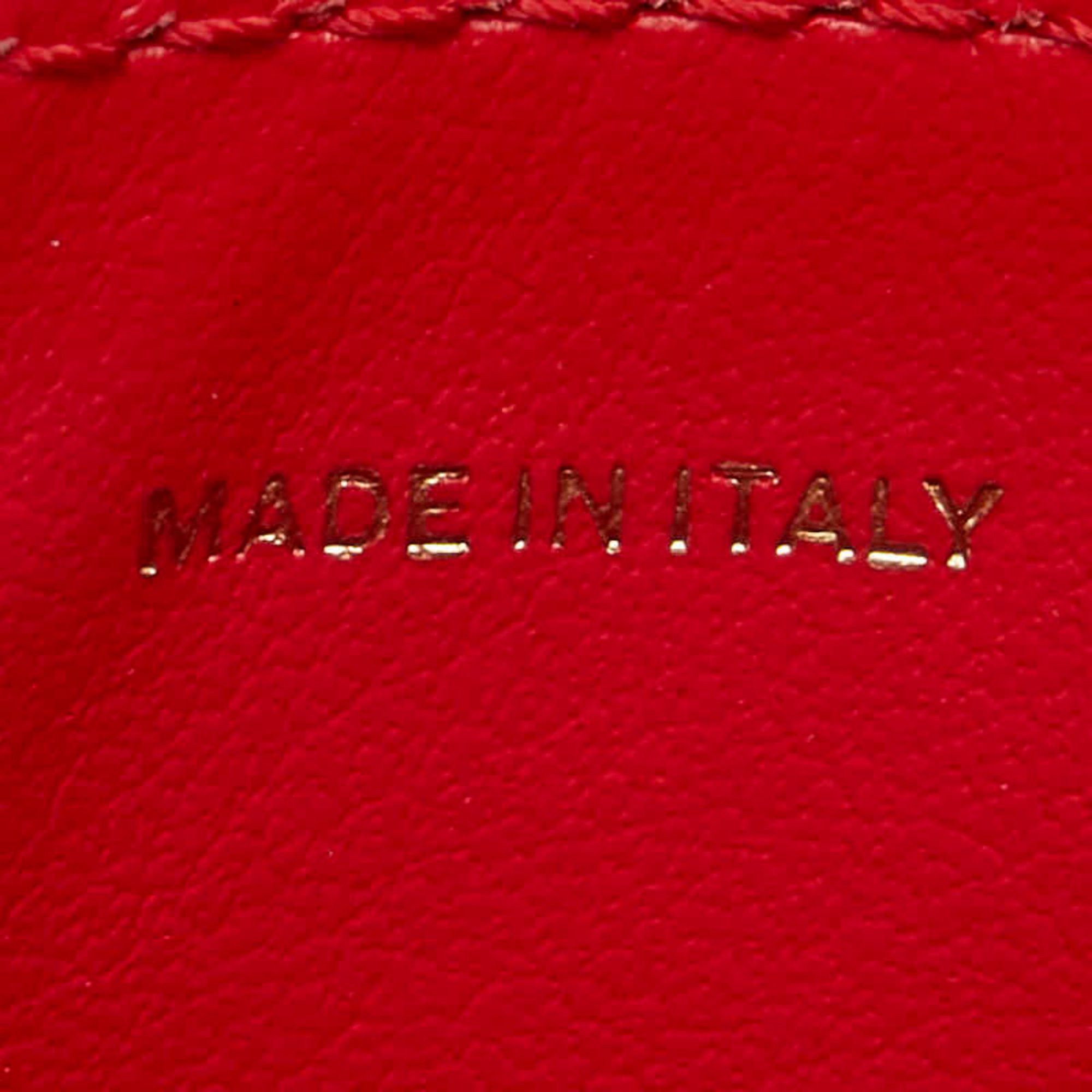 Burberry Burberry TB Monogram Quilted Business Card Case in Red and Gold Leather for Women Size ONE SIZE - 9 Thumbnail
