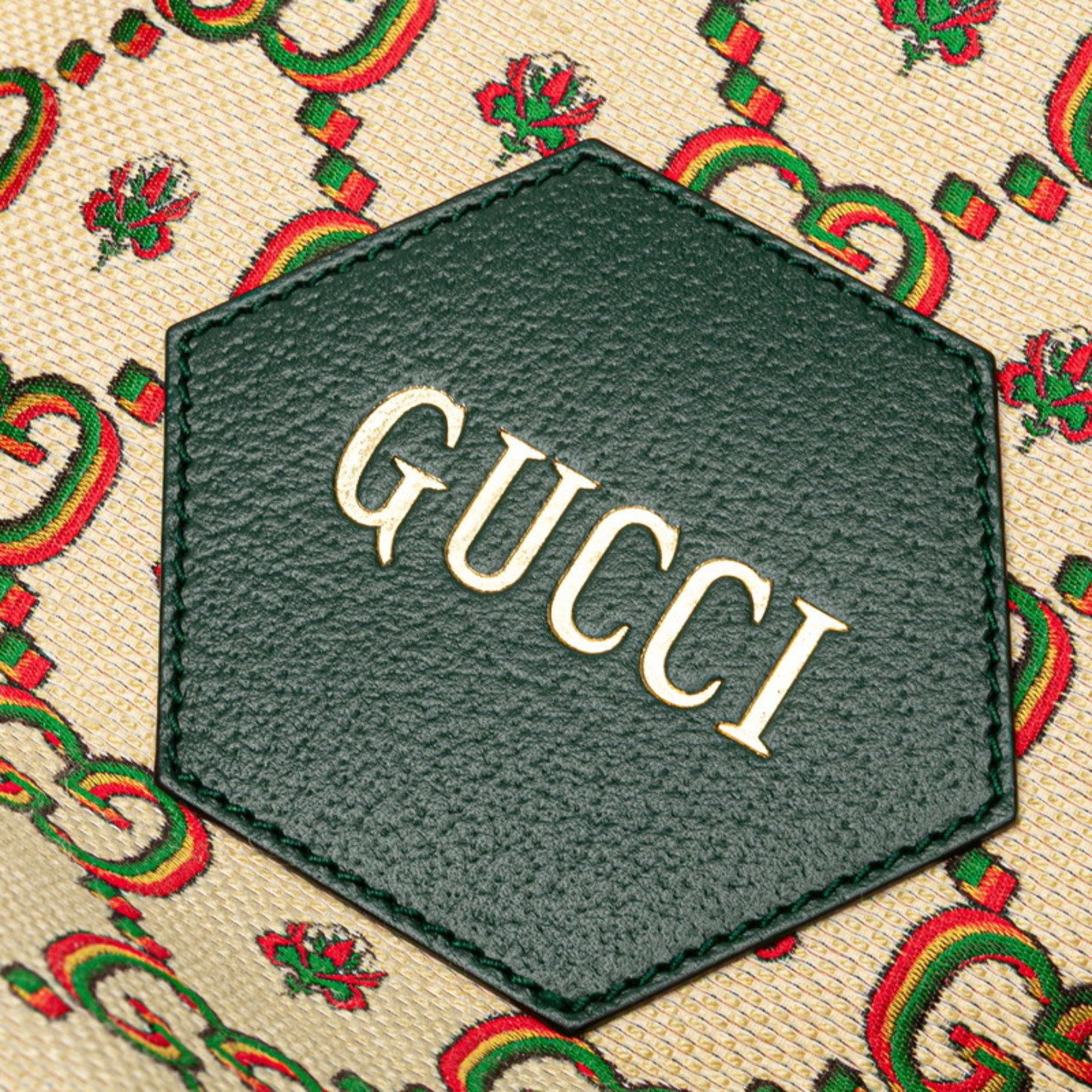 Gucci Gucci Ophidia 100th Anniversary Limited Edition Tote Bag 676681 Beige Green Multicolor Canvas Leather Women's GUCCI Size ONE SIZE - 5 Thumbnail