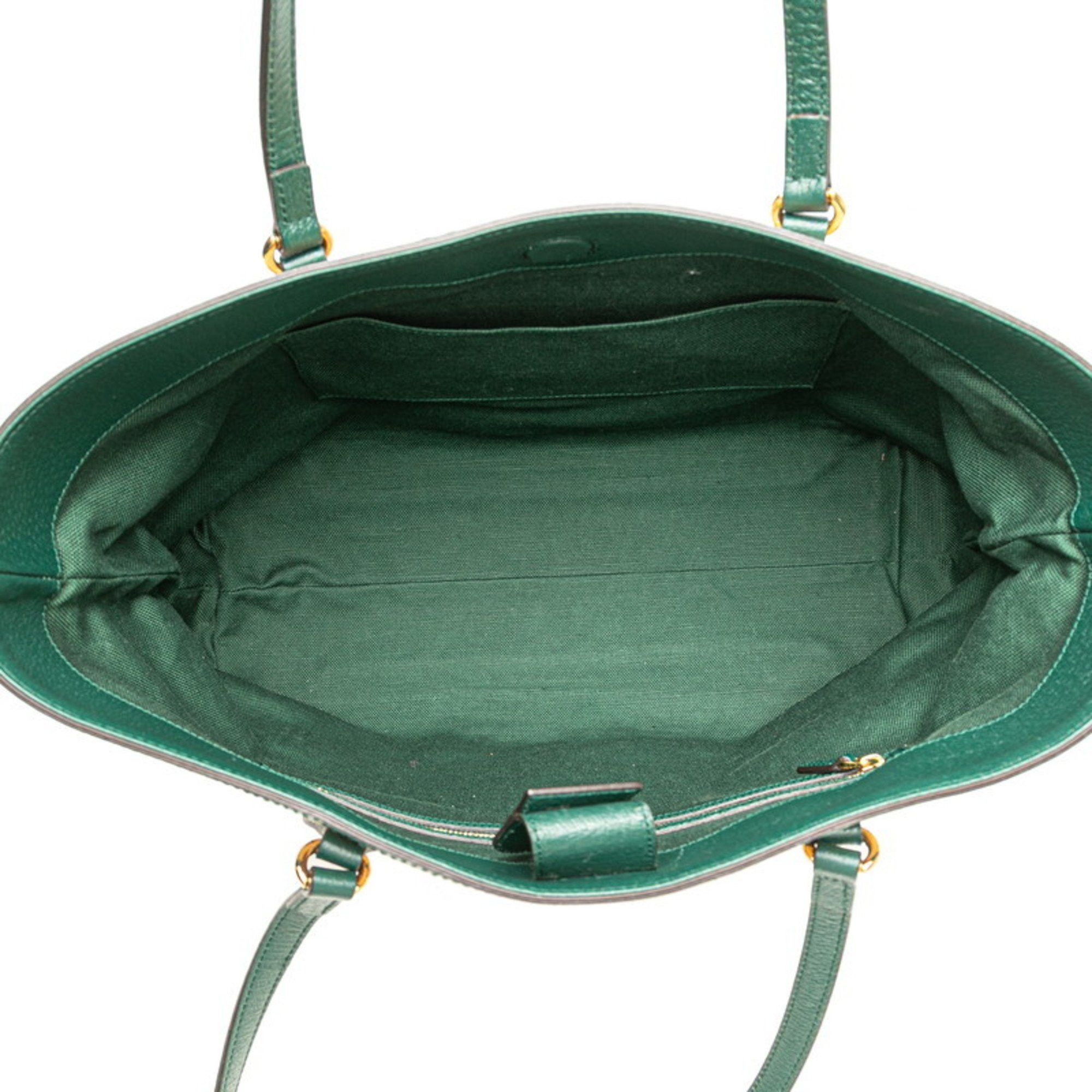 Gucci Gucci Ophidia 100th Anniversary Limited Edition Tote Bag 676681 Beige Green Multicolor Canvas Leather Women's GUCCI Size ONE SIZE - 7 Thumbnail