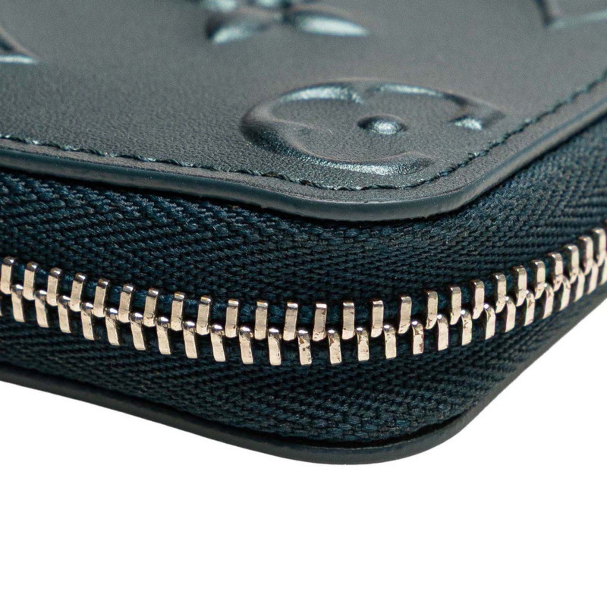 Louis Vuitton Louis Vuitton Moonogram Zippy Coin Purse M81860 Steel Blue Leather Women's LOUIS VUITTON Size ONE SIZE - 5 Thumbnail