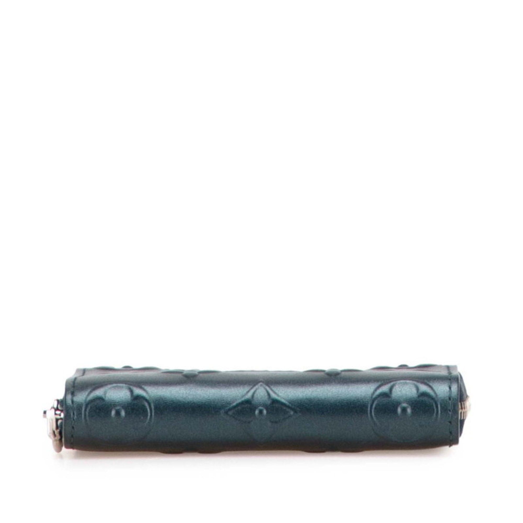 Louis Vuitton Louis Vuitton Moonogram Zippy Coin Purse M81860 Steel Blue Leather Women's LOUIS VUITTON Size ONE SIZE - 3 Thumbnail