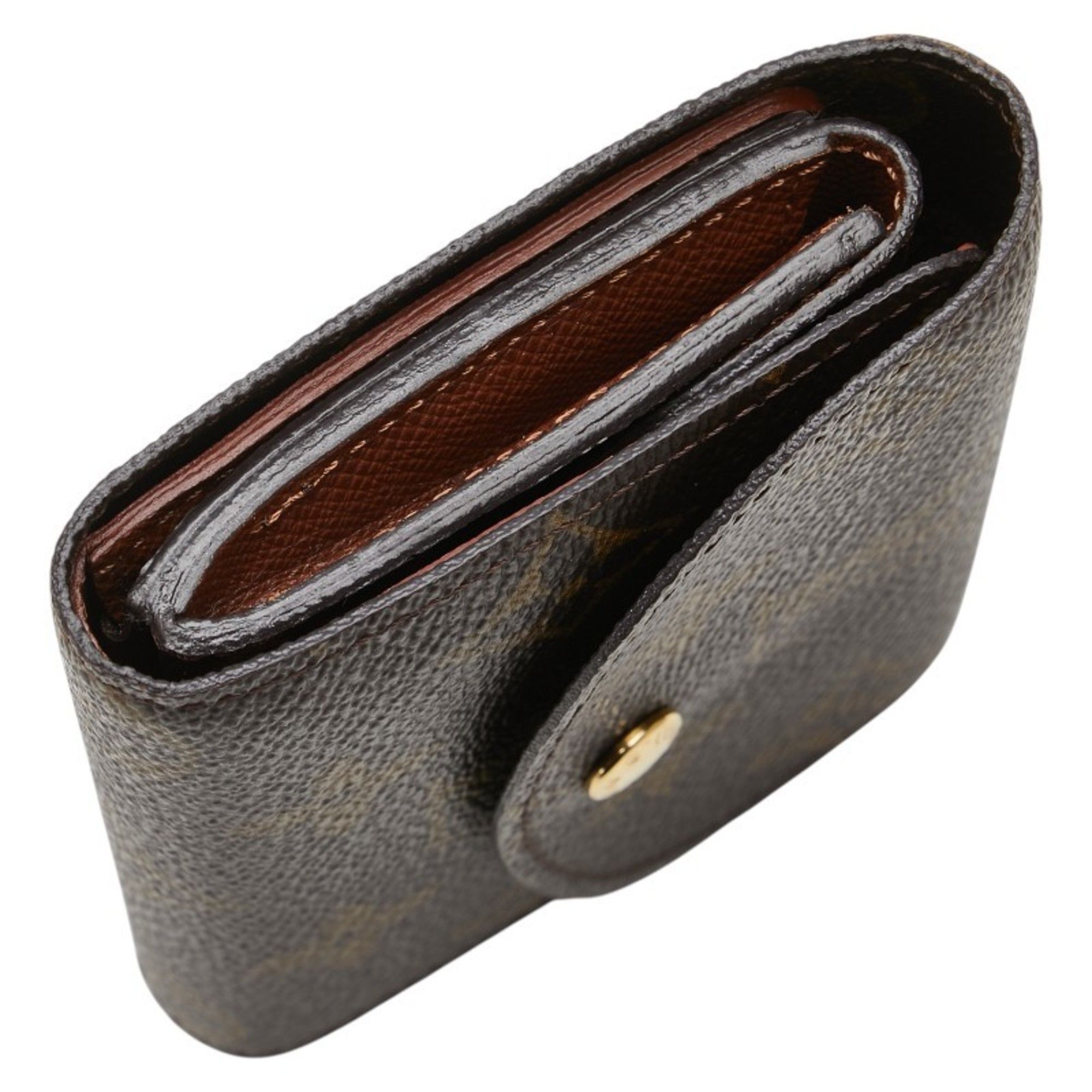 Louis Vuitton Louis Vuitton Monogram Portefeuille Helene Tri-fold Wallet M60253 Brown Leather Women's LOUIS VUITTON Size ONE SIZE - 4 Thumbnail