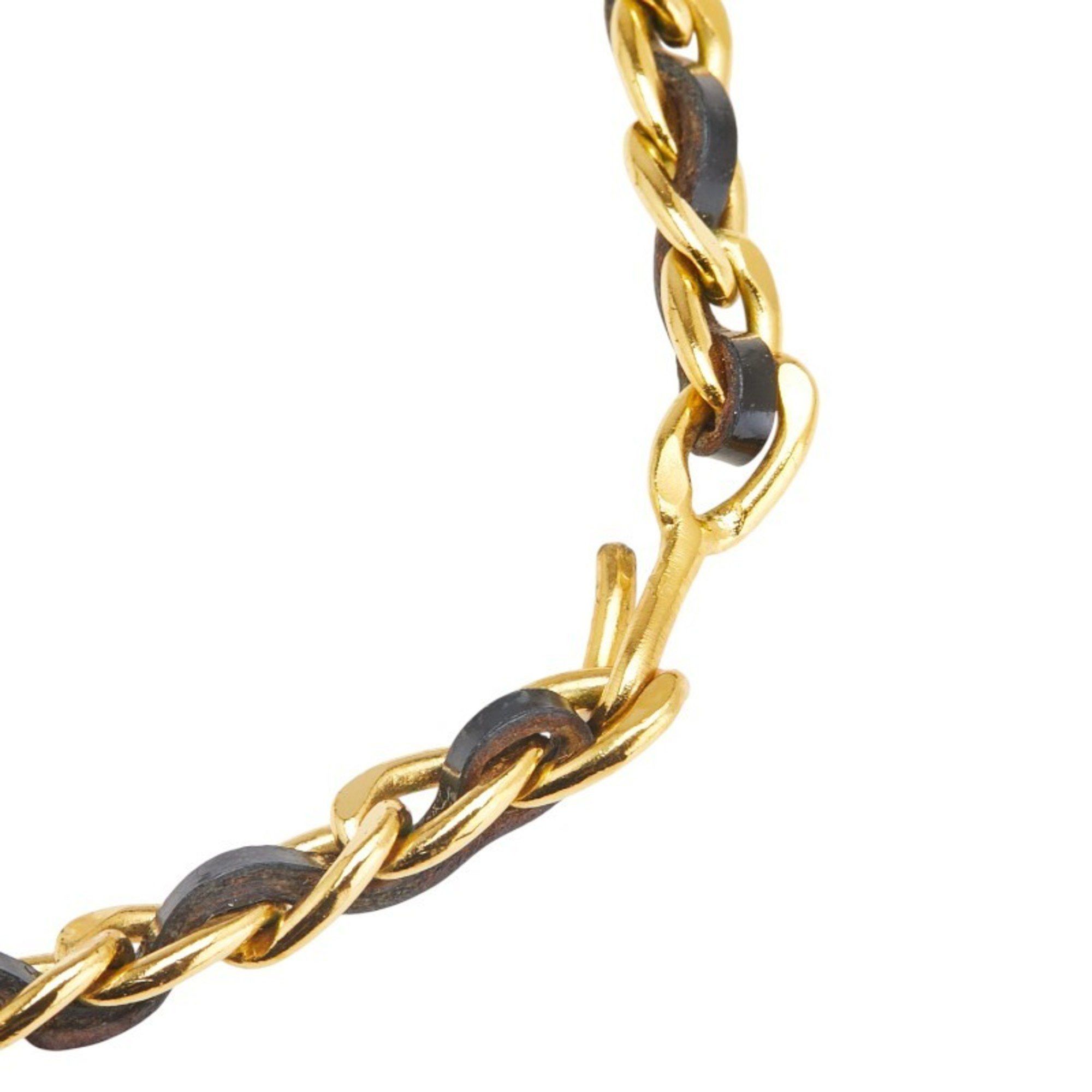 Chanel Vintage Chanel coin ribbon rhinestone choker necklace, gold plated, for women. Size ONE SIZE - 5 Thumbnail