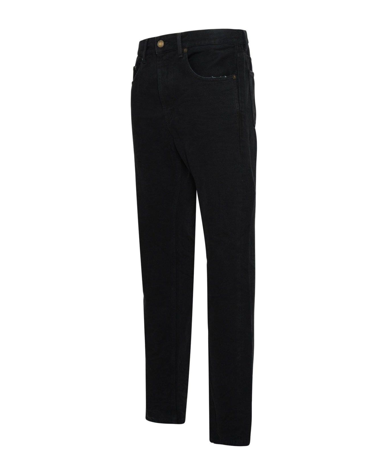 Saint Laurent Paris baggy jeans in carbon black denim Size US 33 - 3 Thumbnail