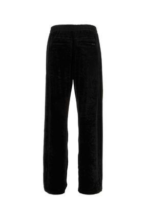 Saint Laurent Paris wide-leg sweatpants in velvet jersey Size US 31 - 2 Thumbnail