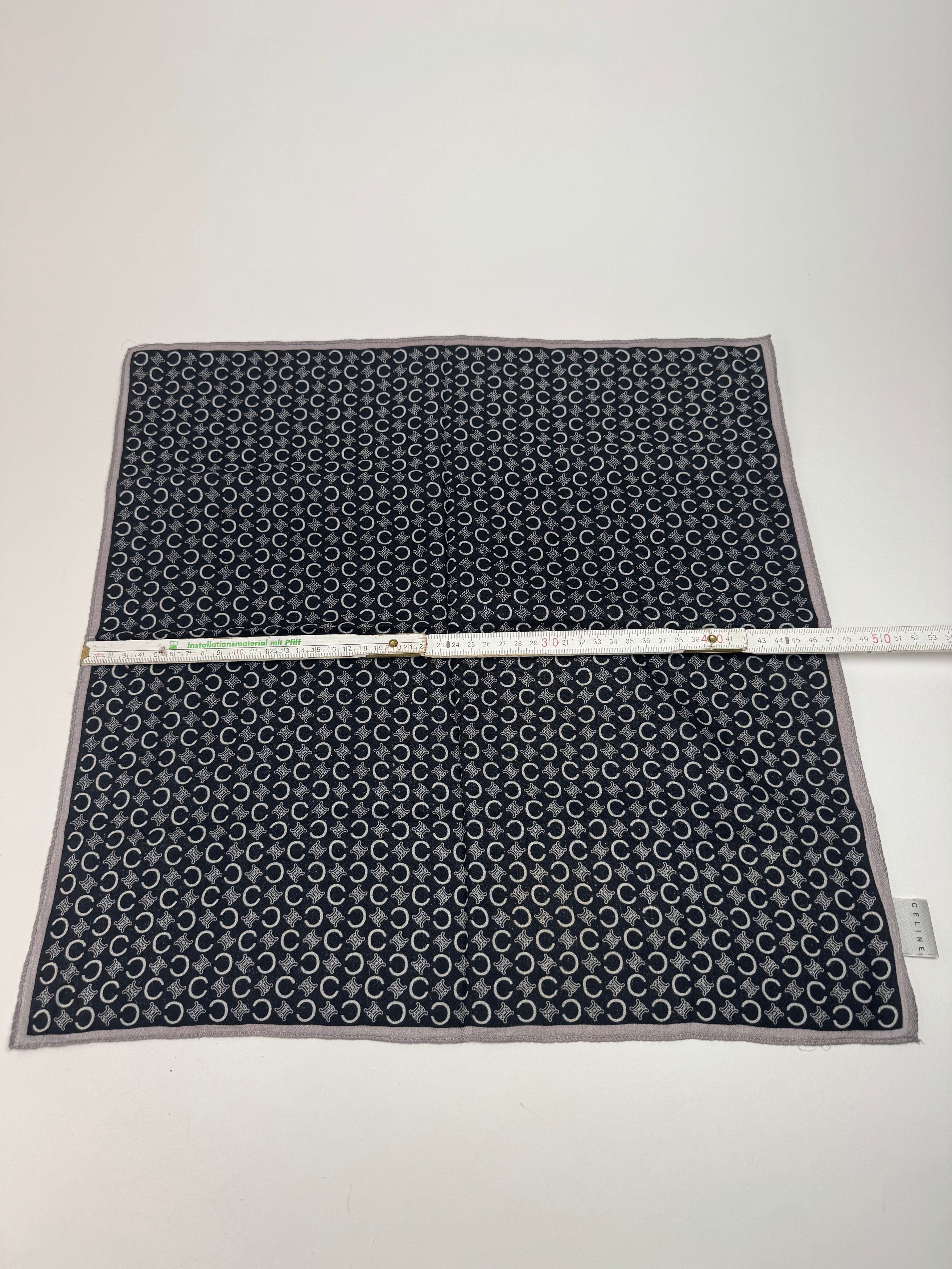 Celine Vintage Macadam Monogram Scarf Black white Size ONE SIZE - 9 Thumbnail