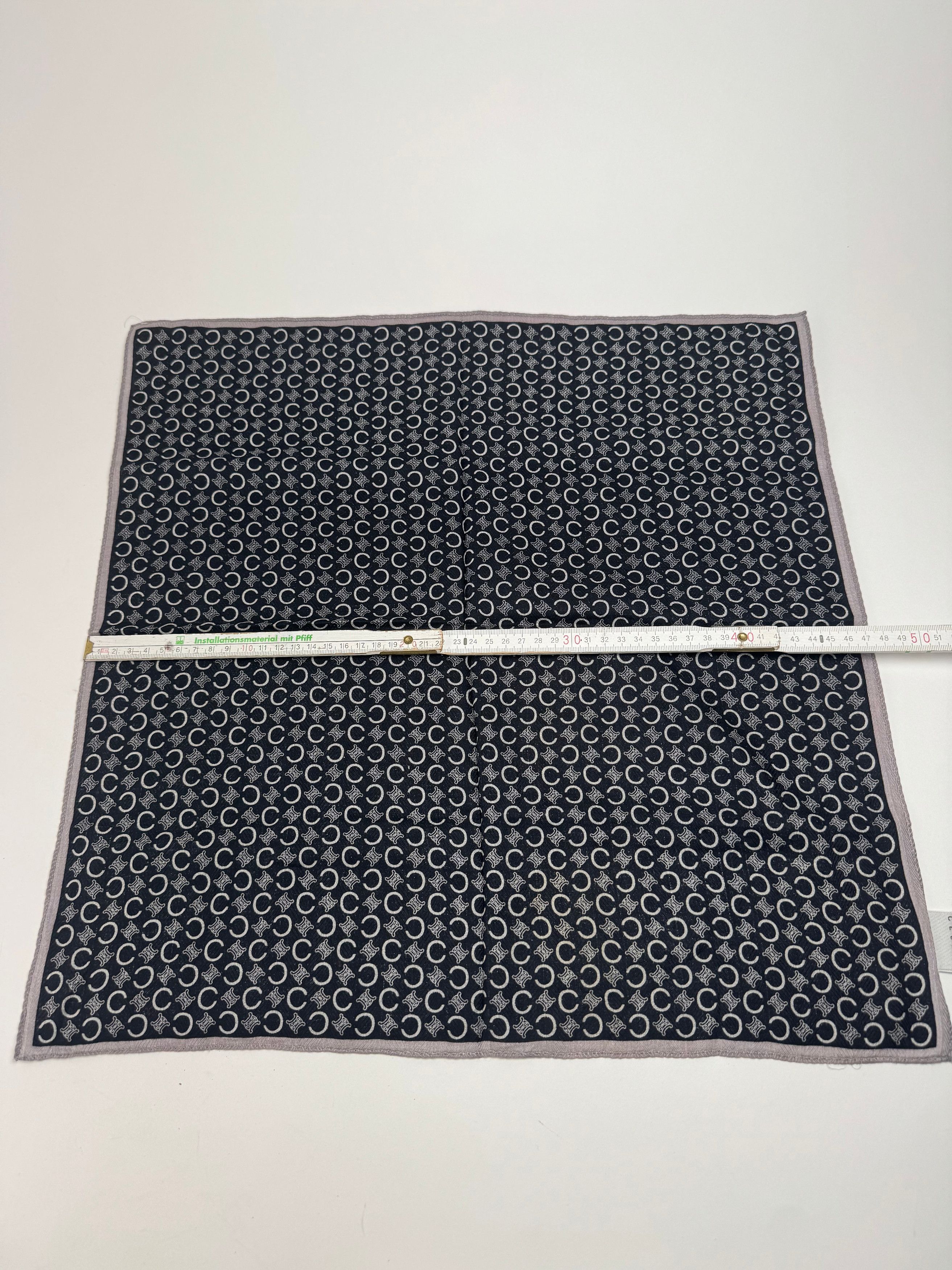 Celine Vintage Macadam Monogram Scarf Black white Size ONE SIZE - 8 Thumbnail