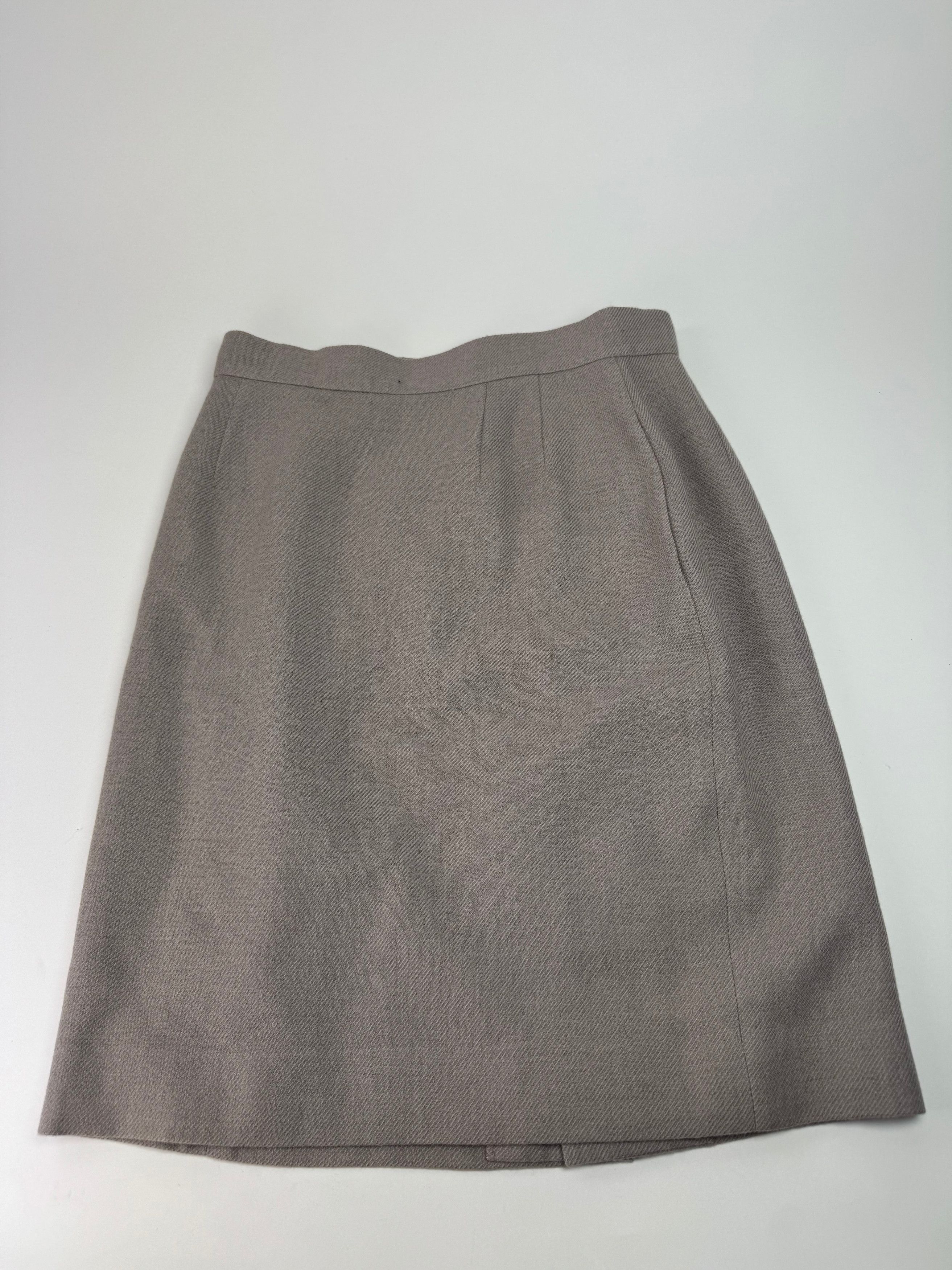 Dior Vintage Wool Skirt Ecru LL Size 34" / US 12 / IT 48 - 4 Thumbnail