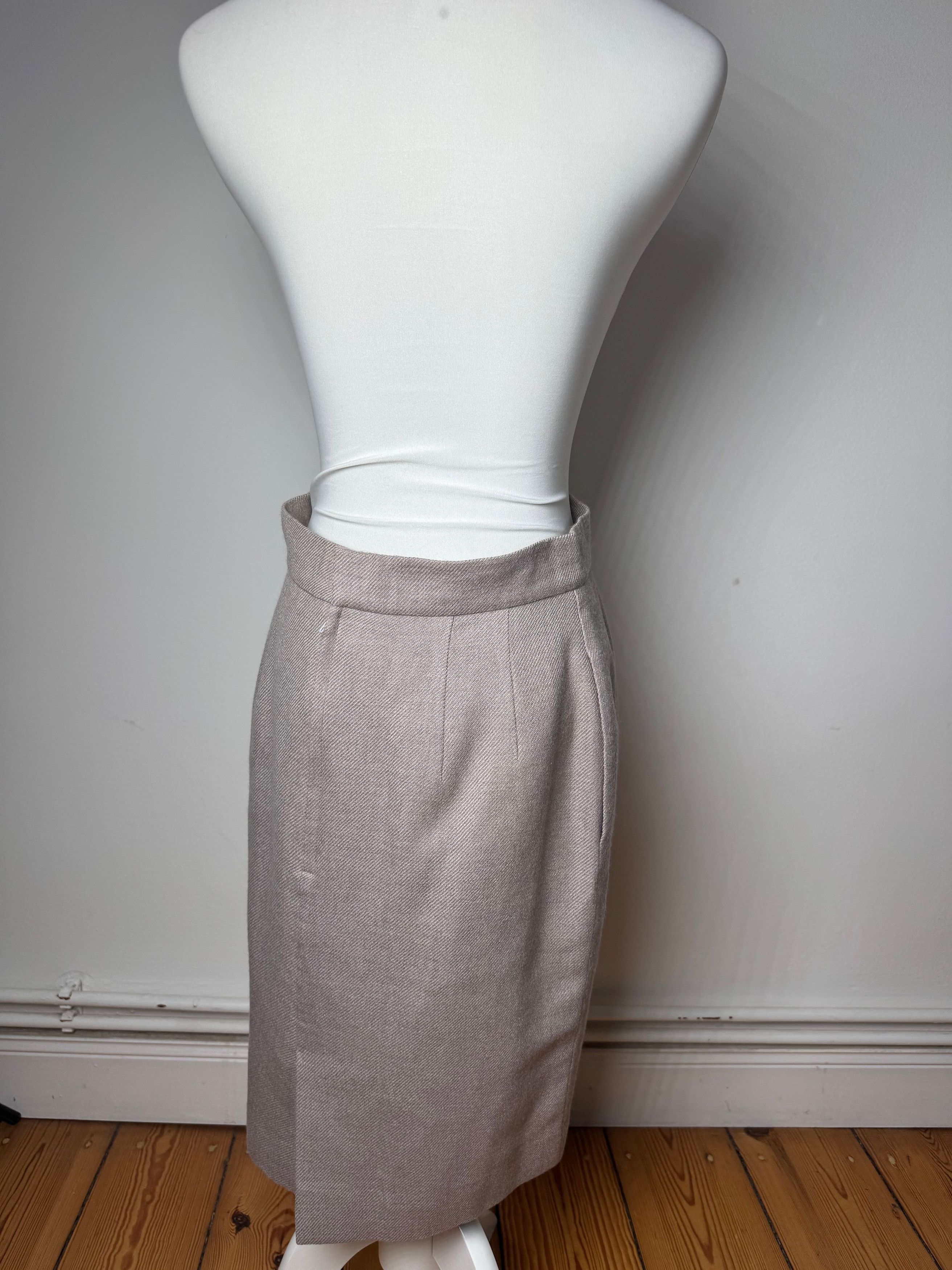Dior Vintage Wool Skirt Ecru LL Size 34" / US 12 / IT 48 - 15 Thumbnail